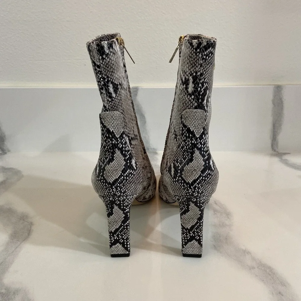 Jimmy Choo JC Boots Snakeskin Midcalf Python Ankle Boots Women's 10 EUR 40